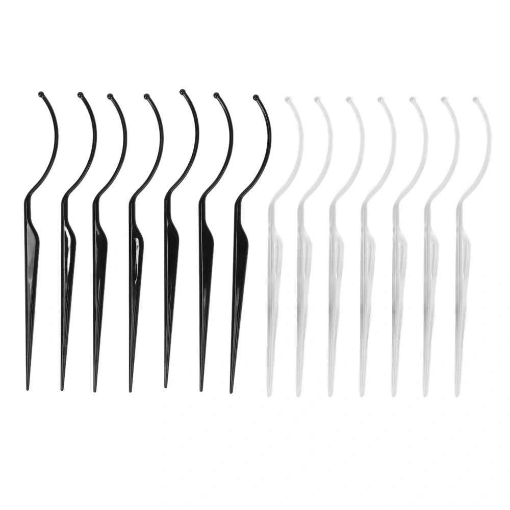 14PCS False Eyelashes Display Stick Washable False Eyelash Extension Holder Supplies White Black