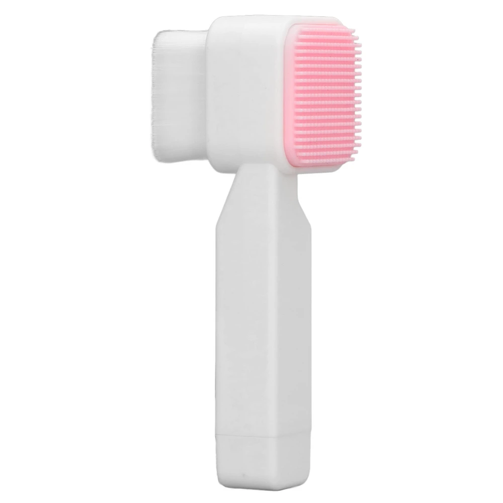 Handheld Facial Cleansing Brush Double Sides Blackhead Remover Skin Exfoliating Brush White