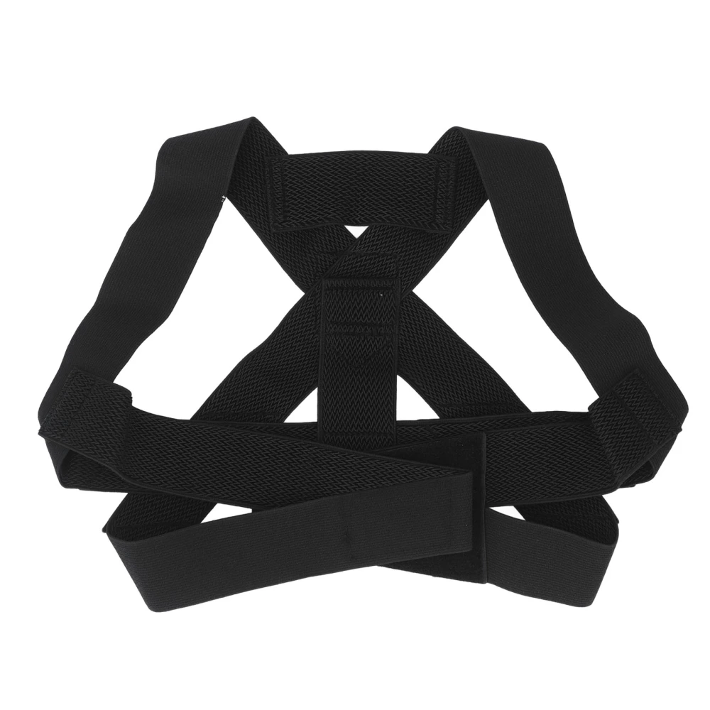 Hunchback Orthodontic Belt Back Support Strap Shoulder Posture Brace Band for Men Women Black M Size