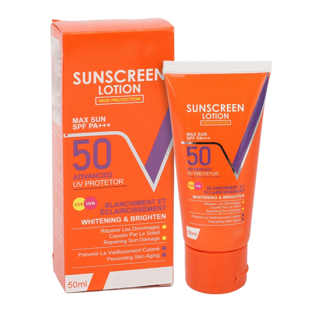 Sunscreen Daily Cream Water Sweat Resistance Ultra Protection SPF 50 Sunblock Lotion Facial Body Sun Cream 50 ML