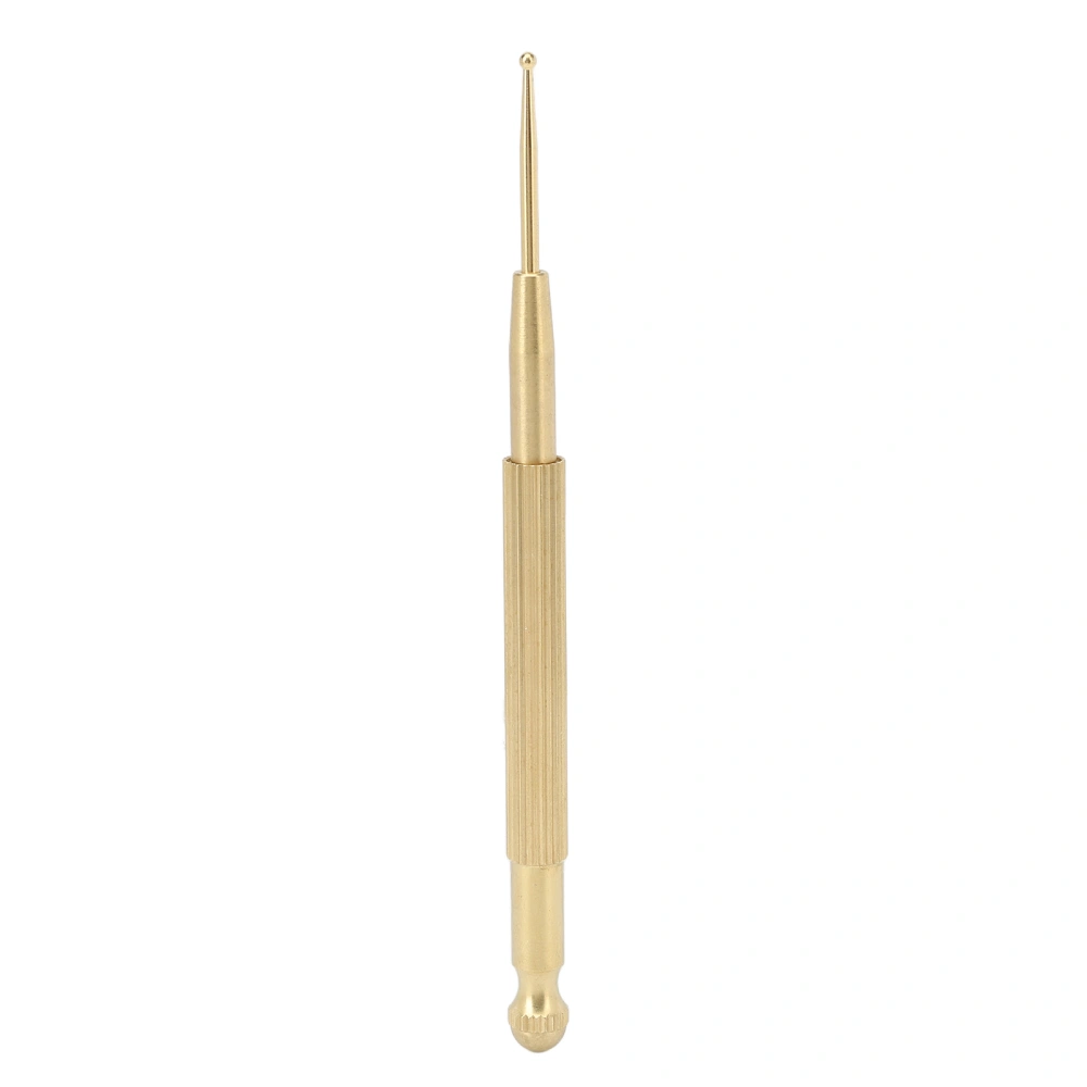 Ear Acupuncture Pen Reduce Pain Double Heads Prevent Slip Brass Ear Acupoint Reflexology Massage Tool