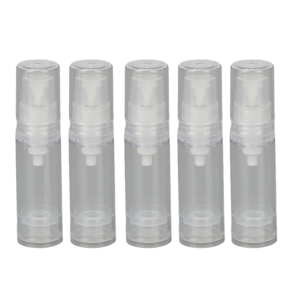 5pcs 5ml Travel Empty Pump Bottle Liquid Container Refillable Lotion Dispenser Bottle for Shampoo