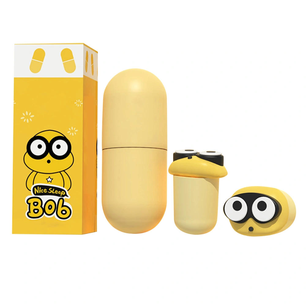 1 Pair Foam Earplug Noise Reduction Animal Theme Flexible Sound Blocking Earplug for Sleeping Study Yellow