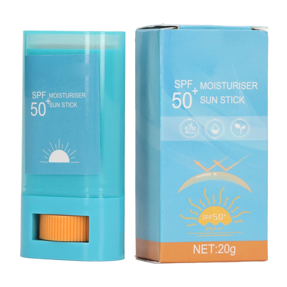 Moisturizing Sunscreen Stick Broad Spectrum SPF 50+ UVA UVB Protection Water Resistant Sunblock Stick 0.7oz