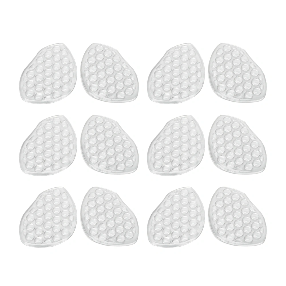 6 Pair Forefoot Inserts Silicone Transparent Metatarsal Pads Soft Cushion Pads with Massage Points