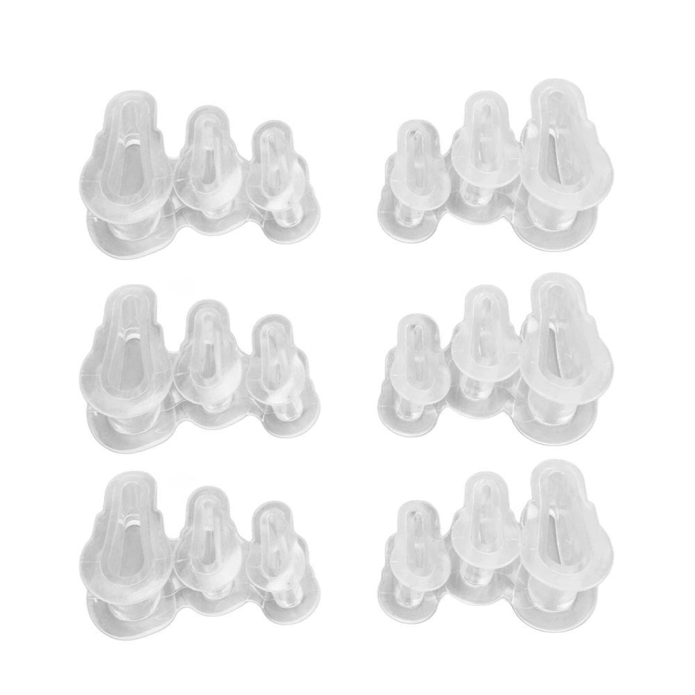 3 Pairs Hammertoe Corrector Medical Grade Silicone Soft Hammer Toe Crest Pad with 2 Separator Loops Transparent