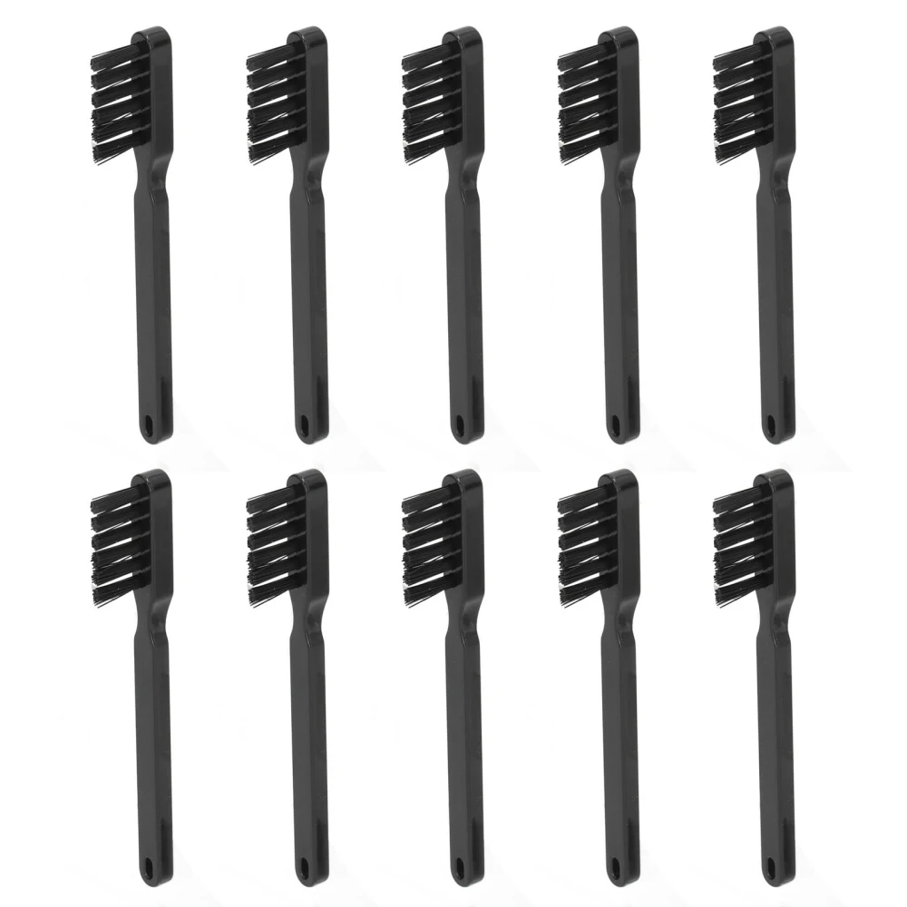 10pcs Sound Aid Cleaning Brush Black Plastic Debris Brushes Hearing Device Cleaning Tool