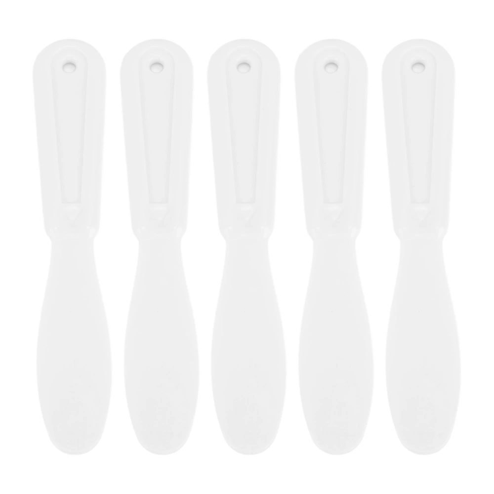 5Pcs Plaster Spatula Ergonomic Soft Touch Labor Saving Wear Resistant Mixing Stirring Spatula for Sculpting Wax White