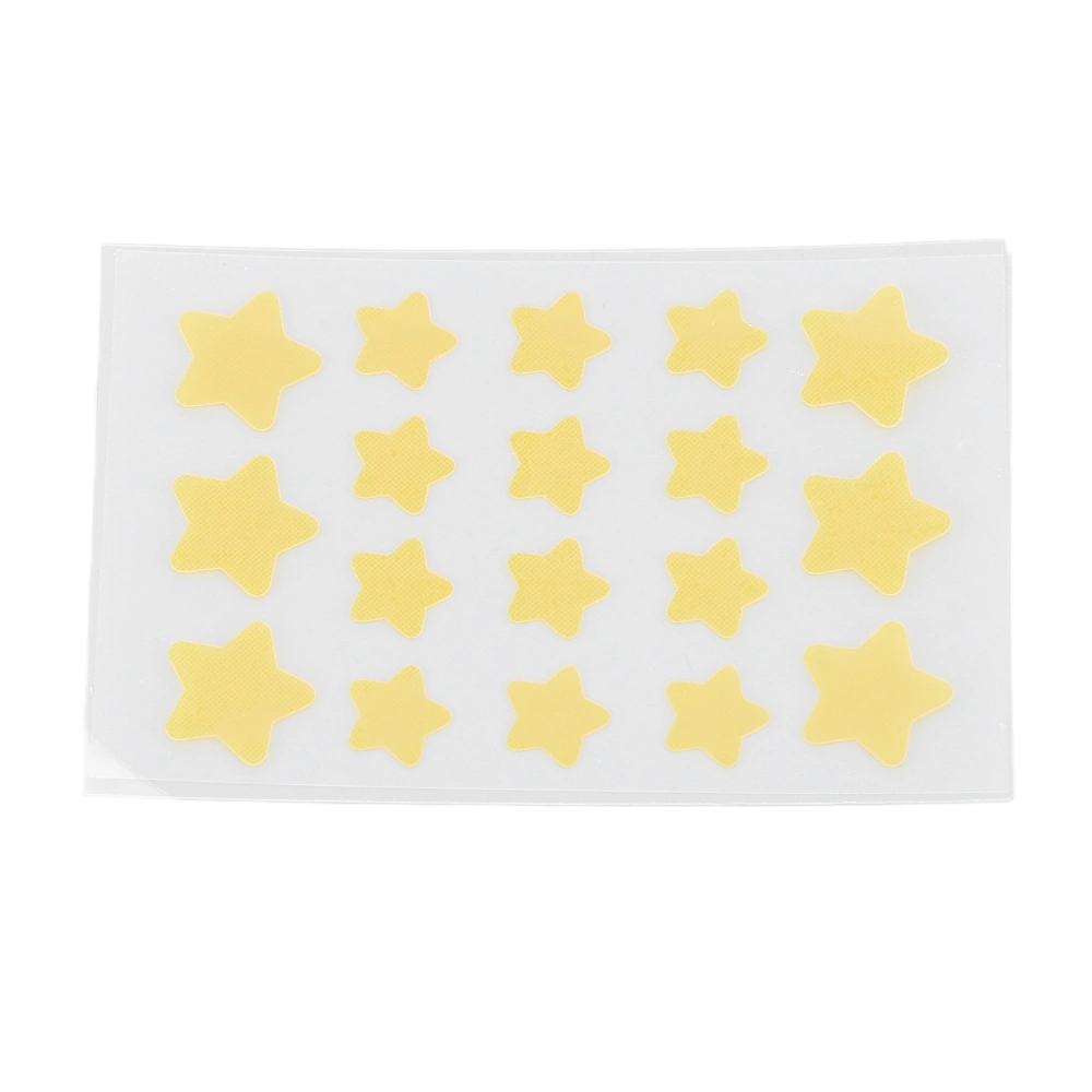 18 Pcs Acne Pimple Patch Yellow Star Shaped Hydrocolloid Blemishes Patches Pimple Healing Stickers