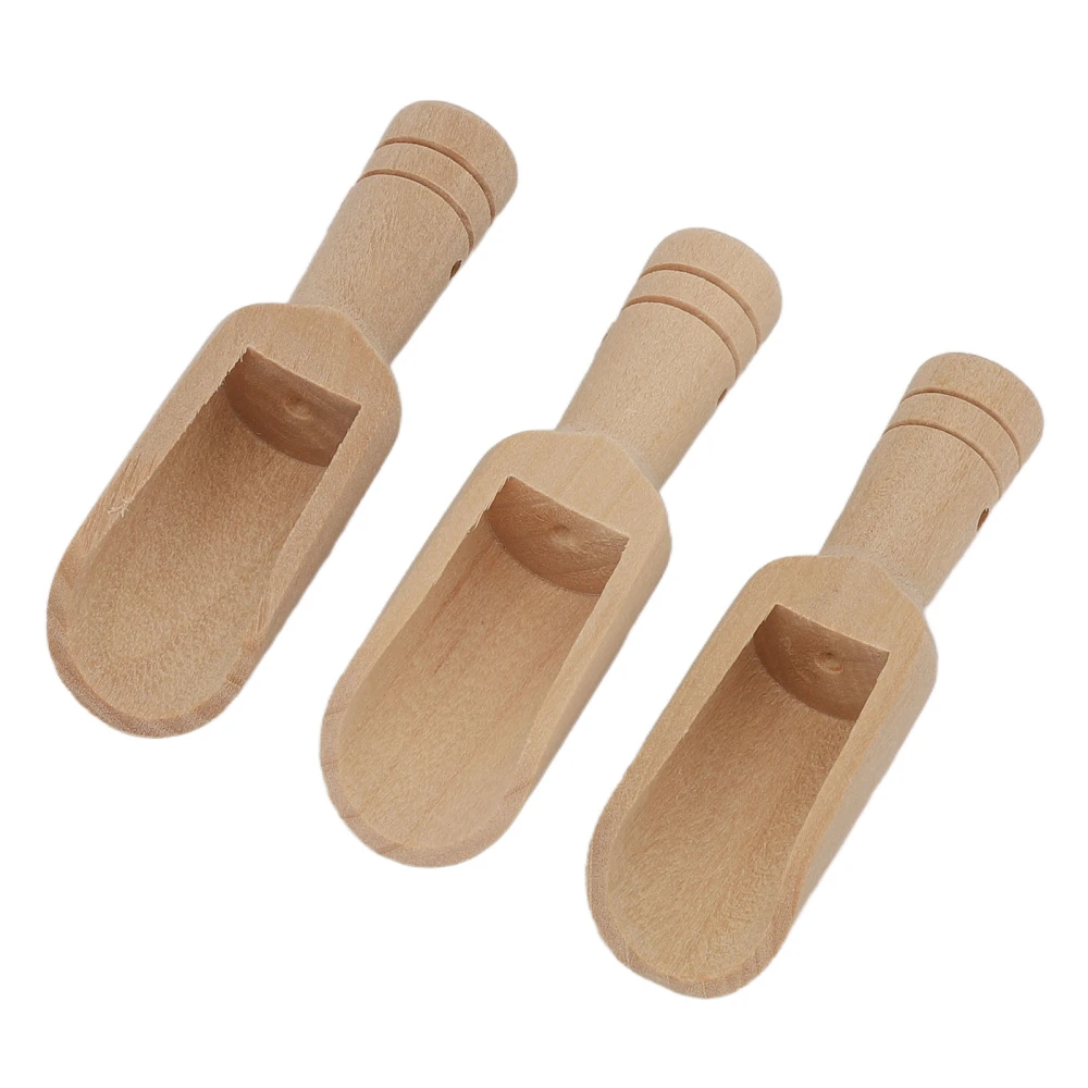 3pcs Small Bath Salt Spoon Round Handle Portable Spice Bath Salt Spoon for Sugar Spices