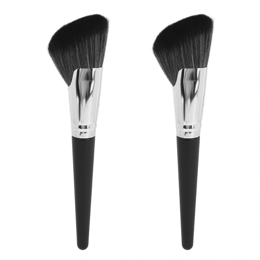 2pcs Sickle Contour Brush Soft Hair Wooden Handle Makeup Shading Brush Cosmetic Tool for Makeup Artist