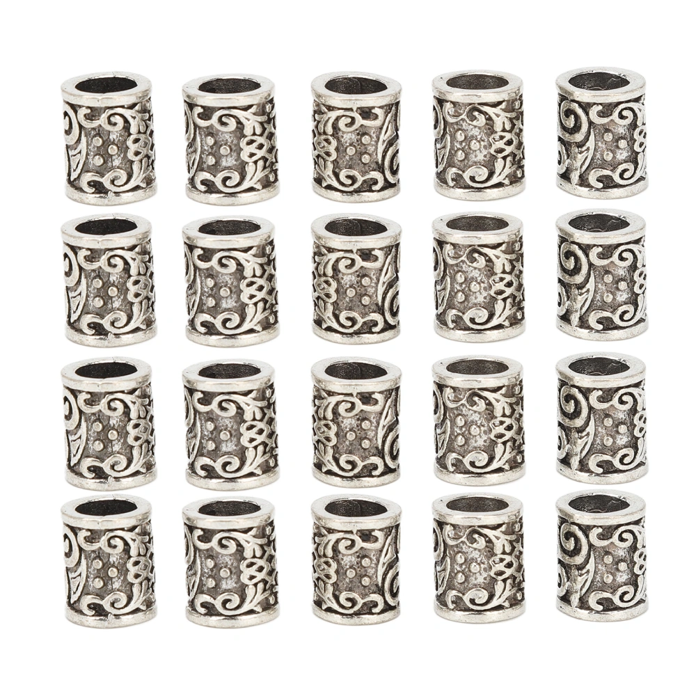 20pcs Beard Bead DIY Alloy Decoration Unisex Vintage Dreadlock Bead for Dail Life Wedding