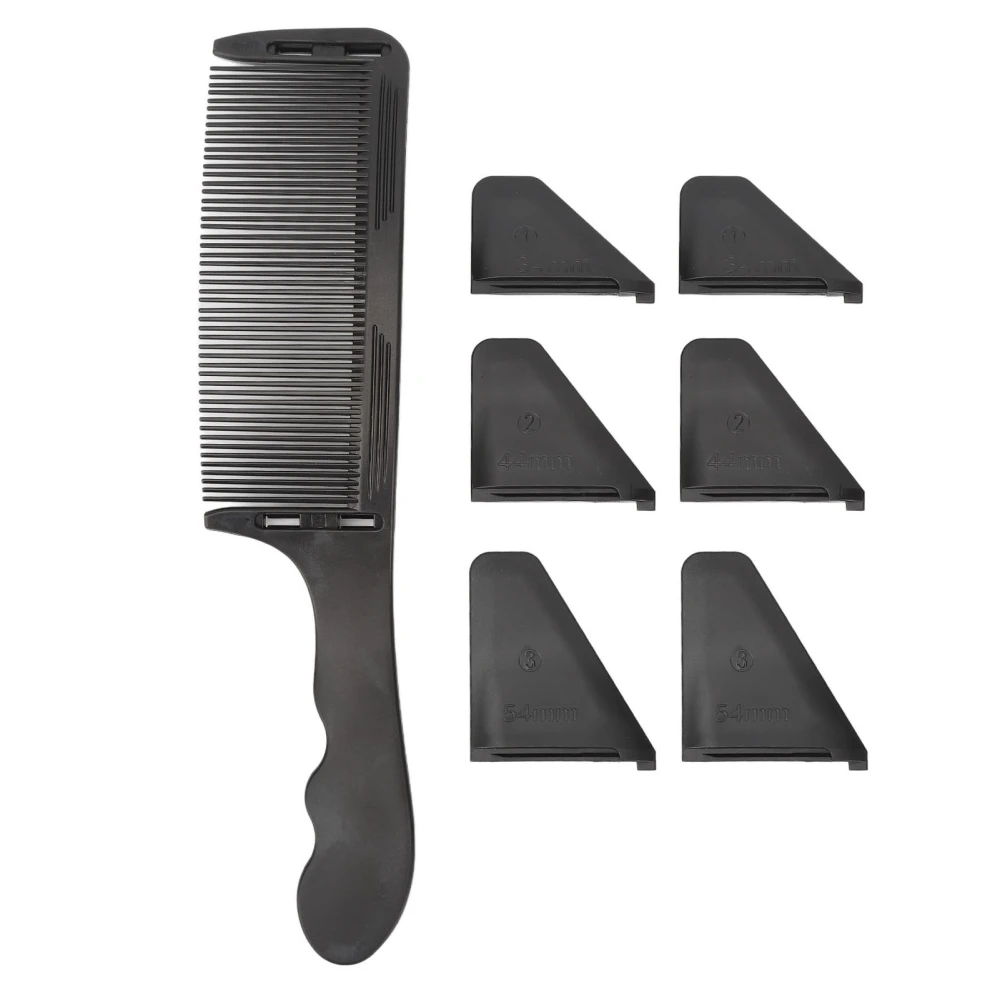 Curved Barber Comb S Shaped Arc Professional Positioning Hair Cutting Curved Comb for Flat Top Black