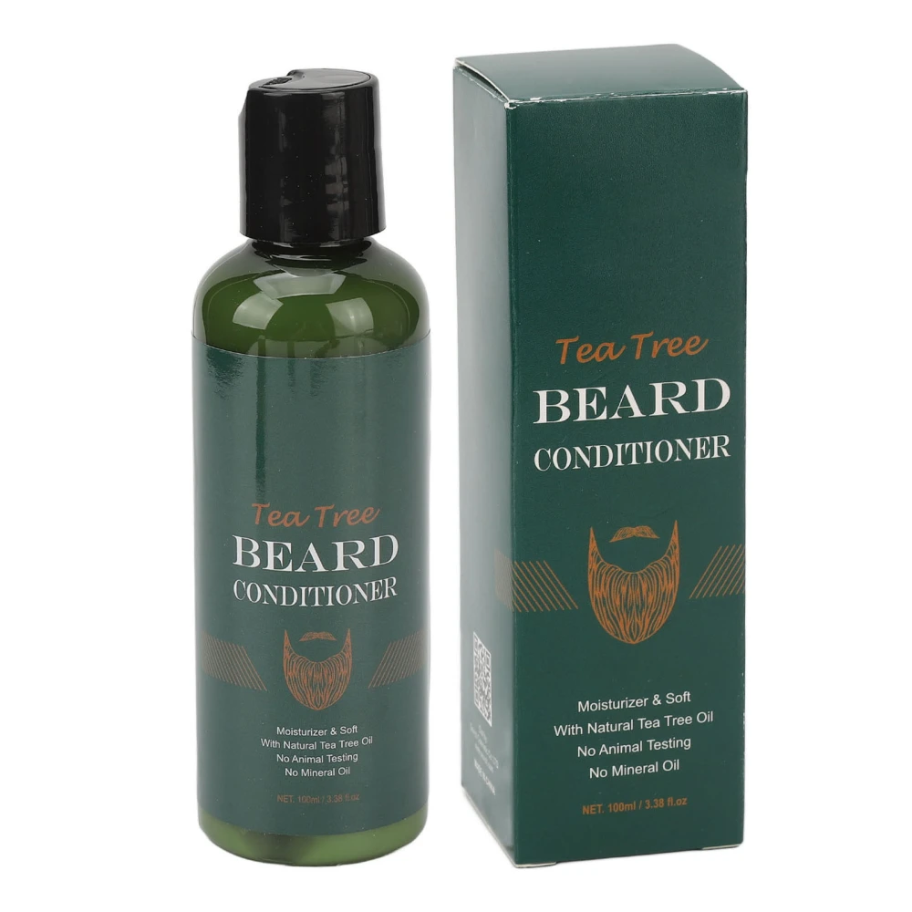 100ml Beard Conditioner Grooming Hydrating Strengthen Tea Tree Mustache Softener for Bathroom