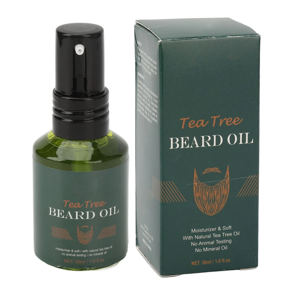 Beard Conditioning Oil Tea Tree Formula Promote Healthy Moisturize Beard Oil Soften Beard Oil 30ml