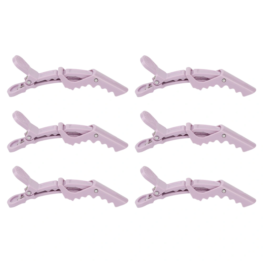 6 Pcs Hair Styling Clips Purple Anti Slip Deformation Proof Hair Sectioning Partition Clips for Dyeing Salon