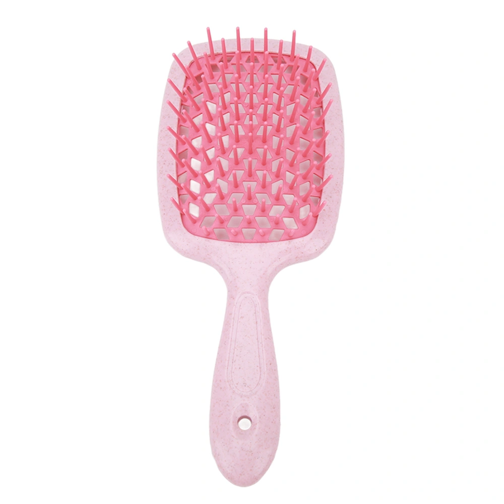 Curved Vent Hair Brush Scalp Massage Paddle Detangling Brush Styling Tool for Fast Blow Drying Pink