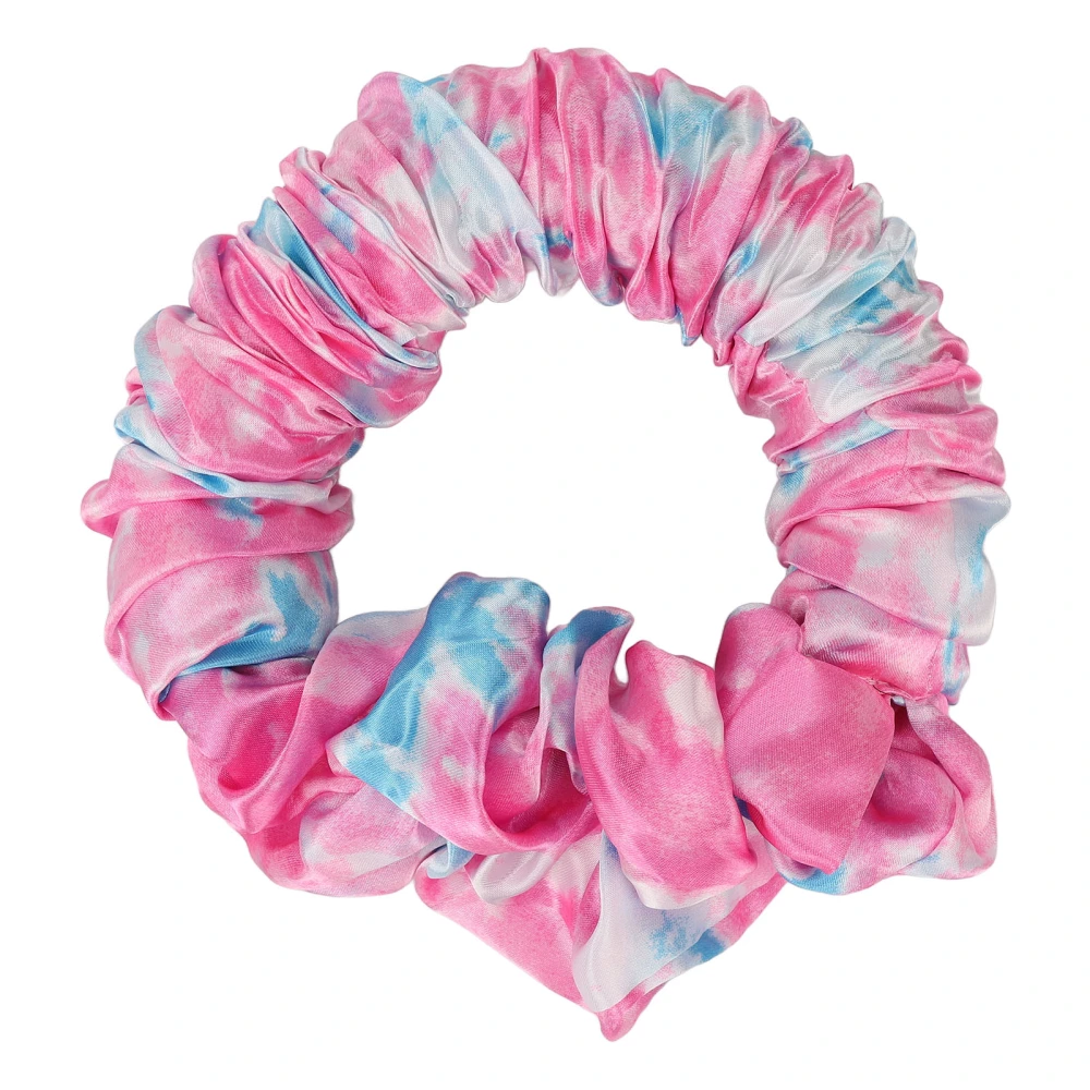 Curling Hair Tie Heatless Soft Sleep Hair Curler Rose Red Tie Dyeing Curling Scrunchie