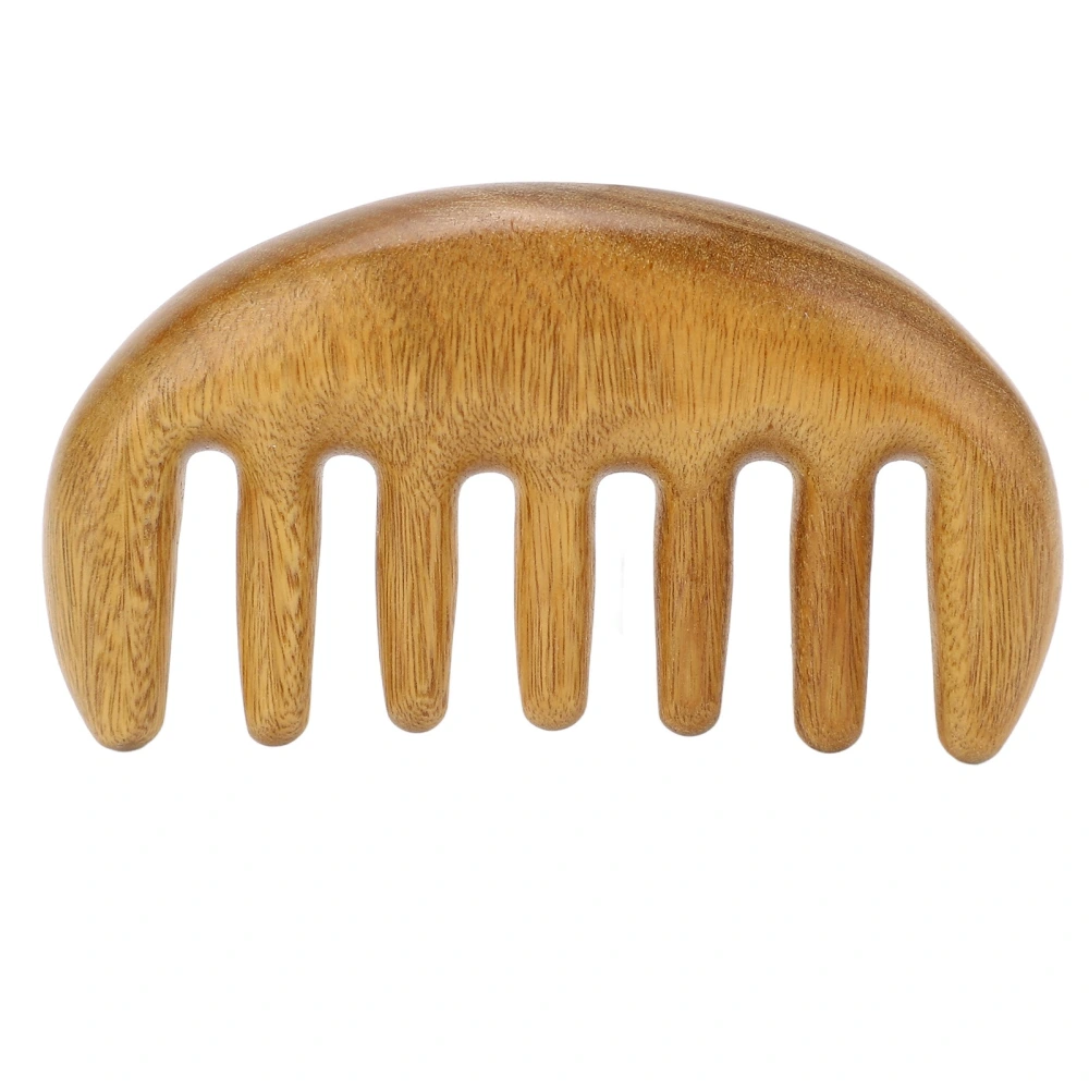 Meridians Comb Portable Large Wide Tooth Thicken Green Sandalwood Massage Meridians Comb