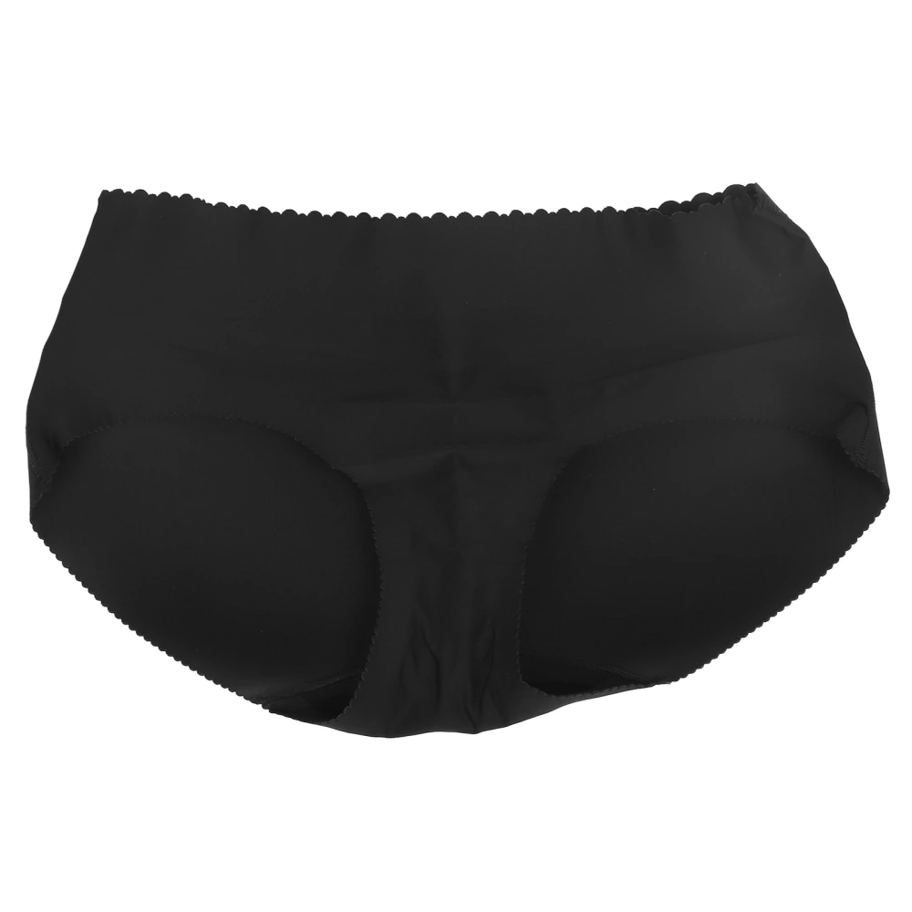 Butt Lifter Panties Hip Padded Seamless Low Rise Push Up Booty Lifting Shapewear Glossy Black XL