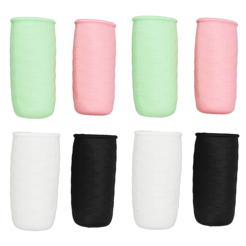 8pcs Travel Leak Proofing Elastic Sleeve Bottle Covers Soft Silicone Toiletry Covers for Body Wash Shampoo