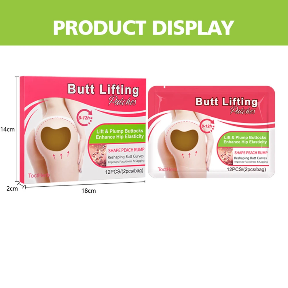 6 Pairs Butt Lift Shaping Patch Fat Burning Restore Elasticity Herbal Buttocks Tightening Patch