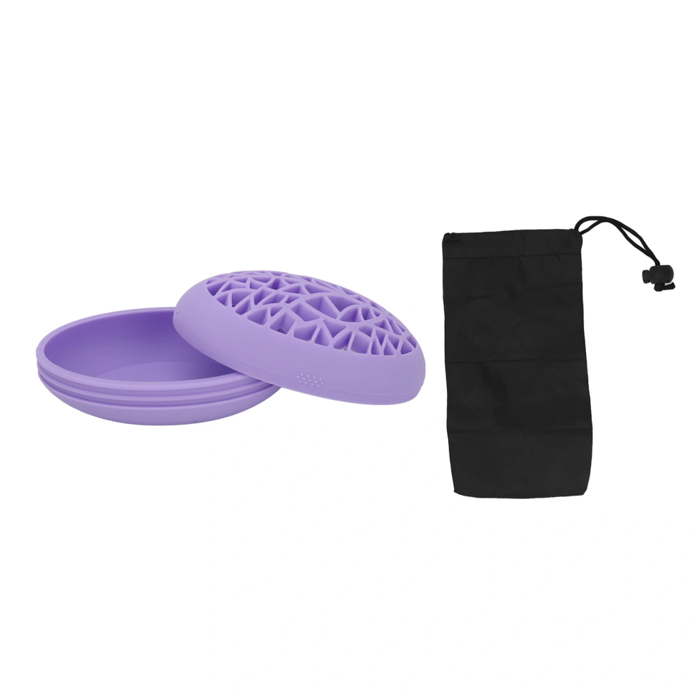 Desktop Cosmetic Brush Drying Holder Organizer Rack Professional Soft Silicone Makeup Brush Cleaning Mat Purple