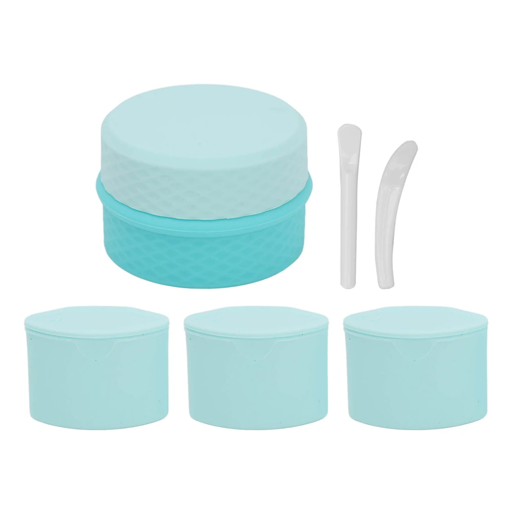 Travel Silicone Makeup Container Refillable Portable Empty Silicone Cream Jar for Travel Blue