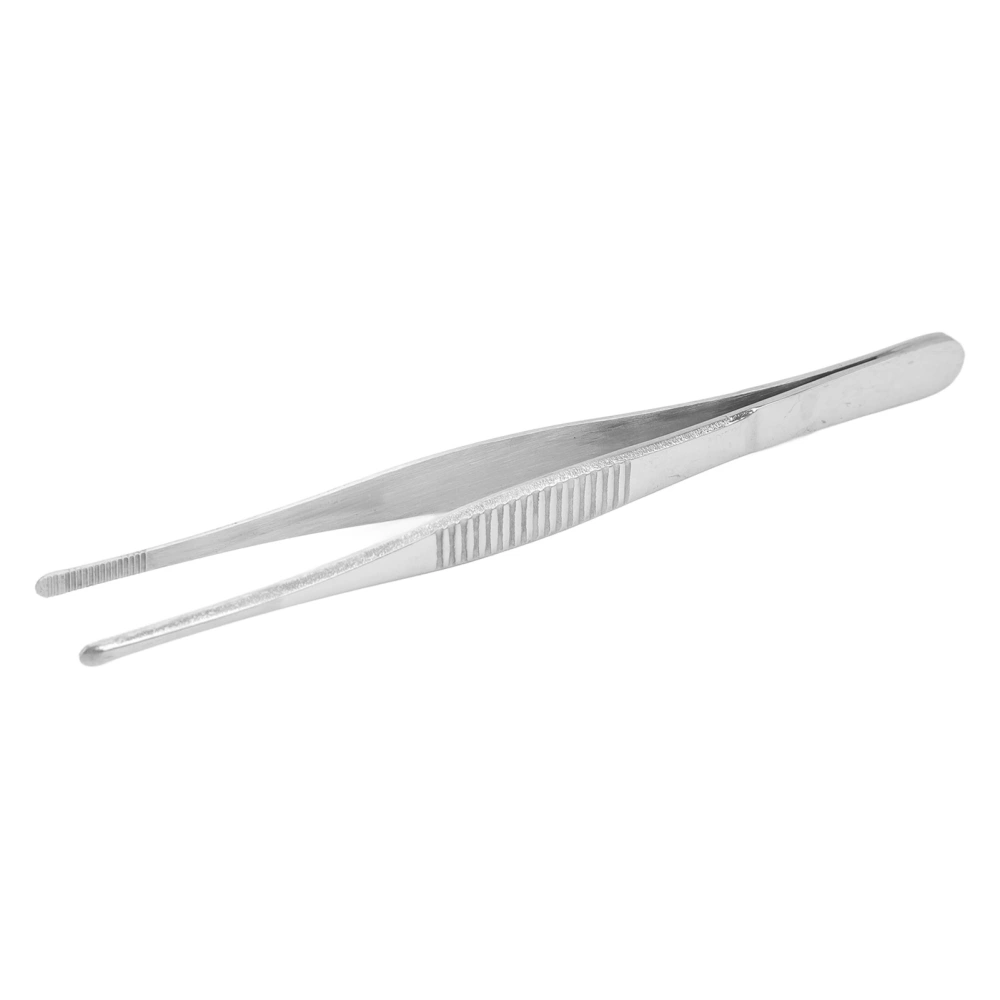 Dressing Forceps Serrated Straight Tip Slip Resistant Stainless Steel Surgical Tweezers 5.5in