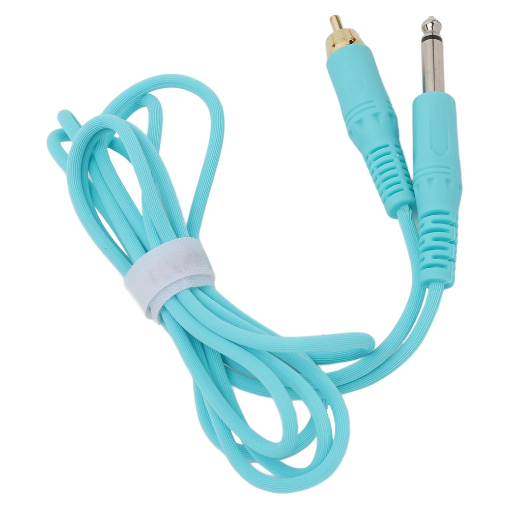 2m Length Tattoo Clip Cord RCA Interface Strong Conductivity Silicone Tattoo Machine Cable Blue