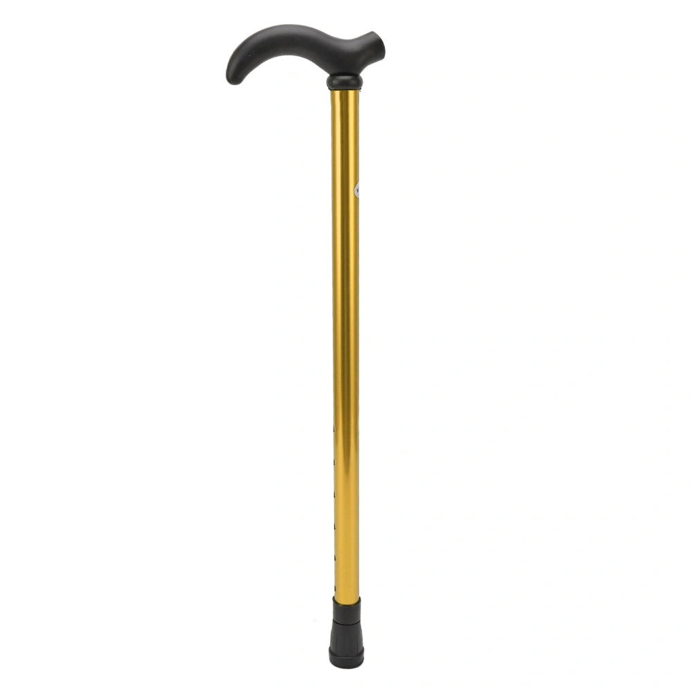 Adjustable Walking Cane with Rubber Tip Ergonomic Aluminum Alloy Walking Stick Cane for Seniors Elderly Mobility Aid Gold