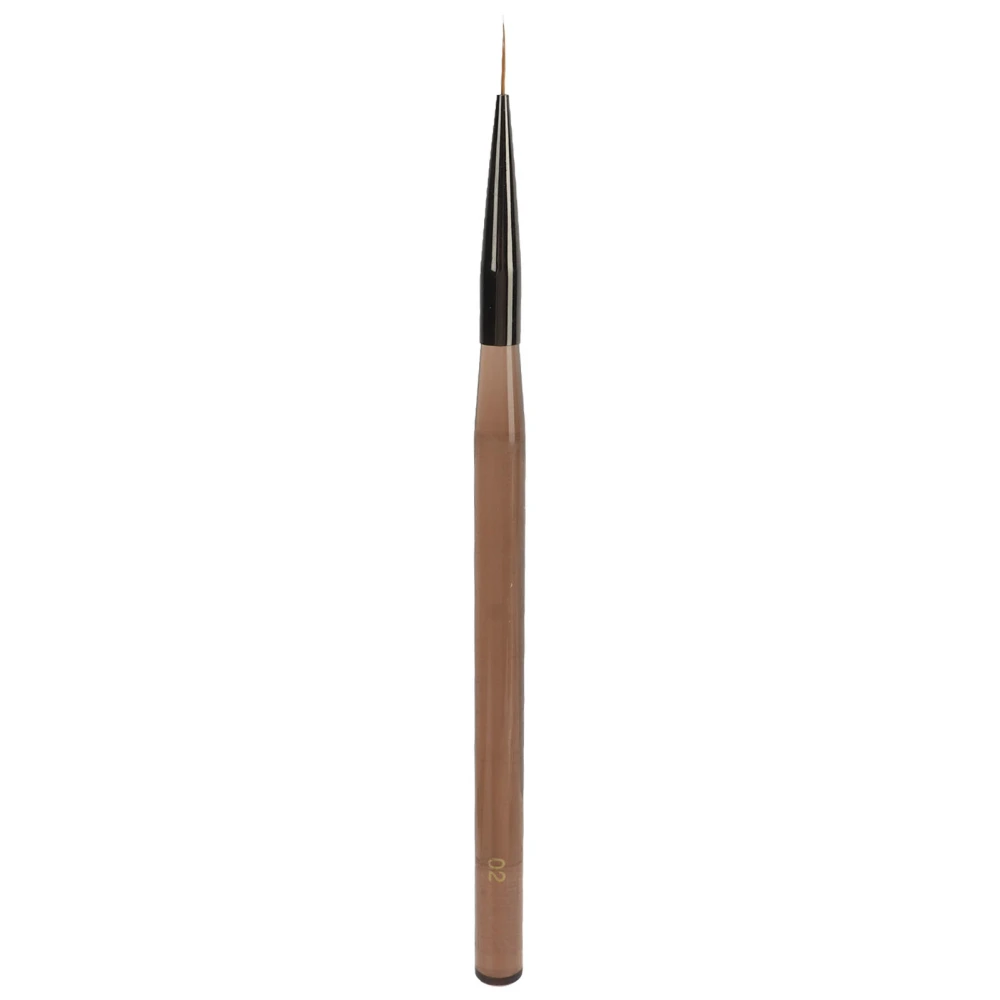 Nail Liner Brush Professional Rough Rod Nail Art Drawing Brush Transparent Coffee Long