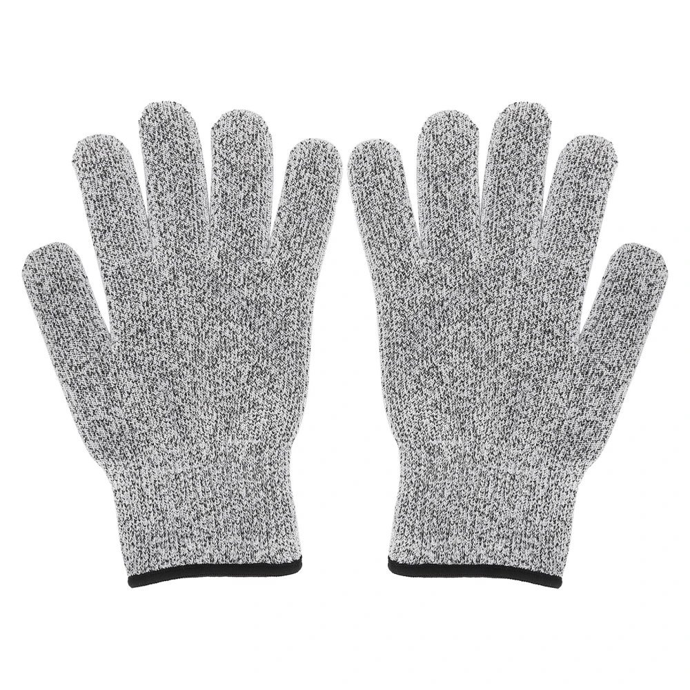 2Pcs Cut Resistant Gloves Level 5 Cutting Labor Gloves Suitable for Kitchen Garden Work Grey