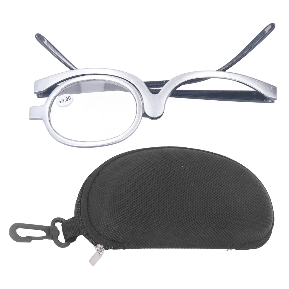 Magnifying Makeup Glasses Folding Single Lens Eye Makeup Glasses for Women Grandmother +3.00