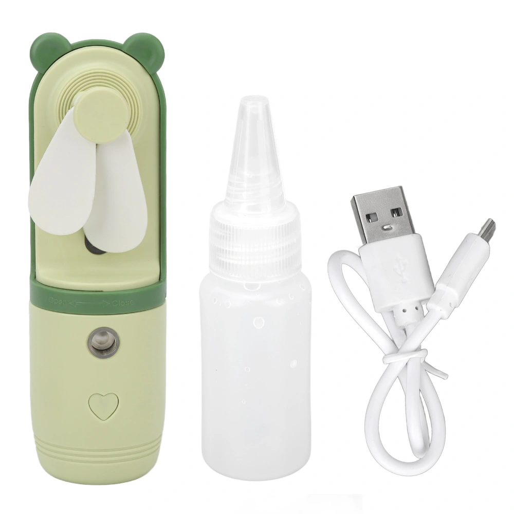 Handheld Cooling Misting Fan 3 Levels USB Charging Hydration Moisturizing Soft Blades Spray Water Mist Fan