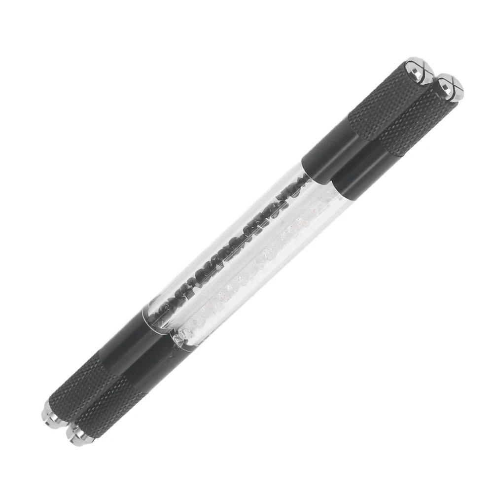 2pcs Manual Eyebrow Pen Double Headed Microblading Hand Eyebrow Pen for Tattooist Liner Shader Black White