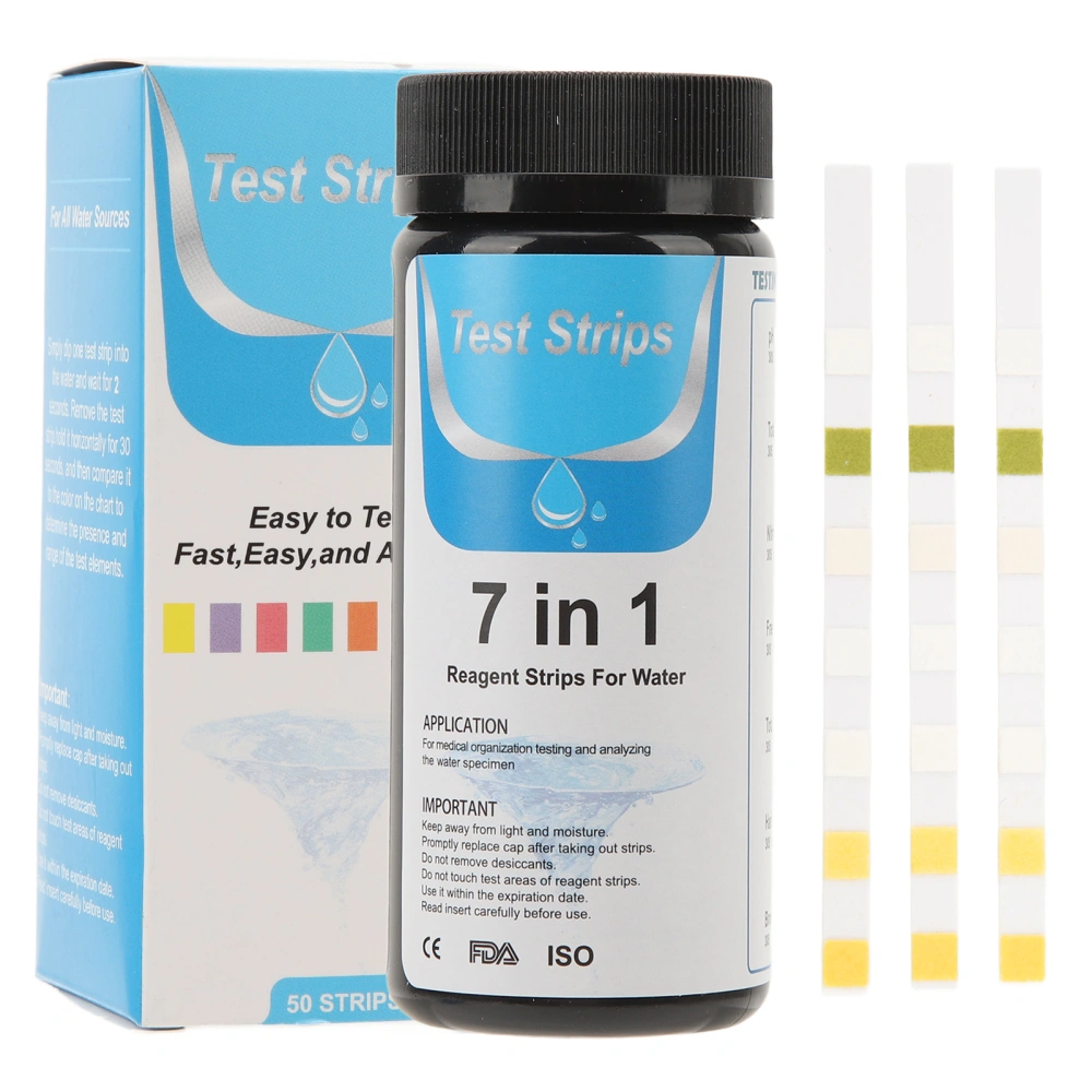 7 in 1 Pool and Spa Test Strips Kit Accurate Efficient Water Quality Testing Strips for Spa Swimming Pool Hot Tubs