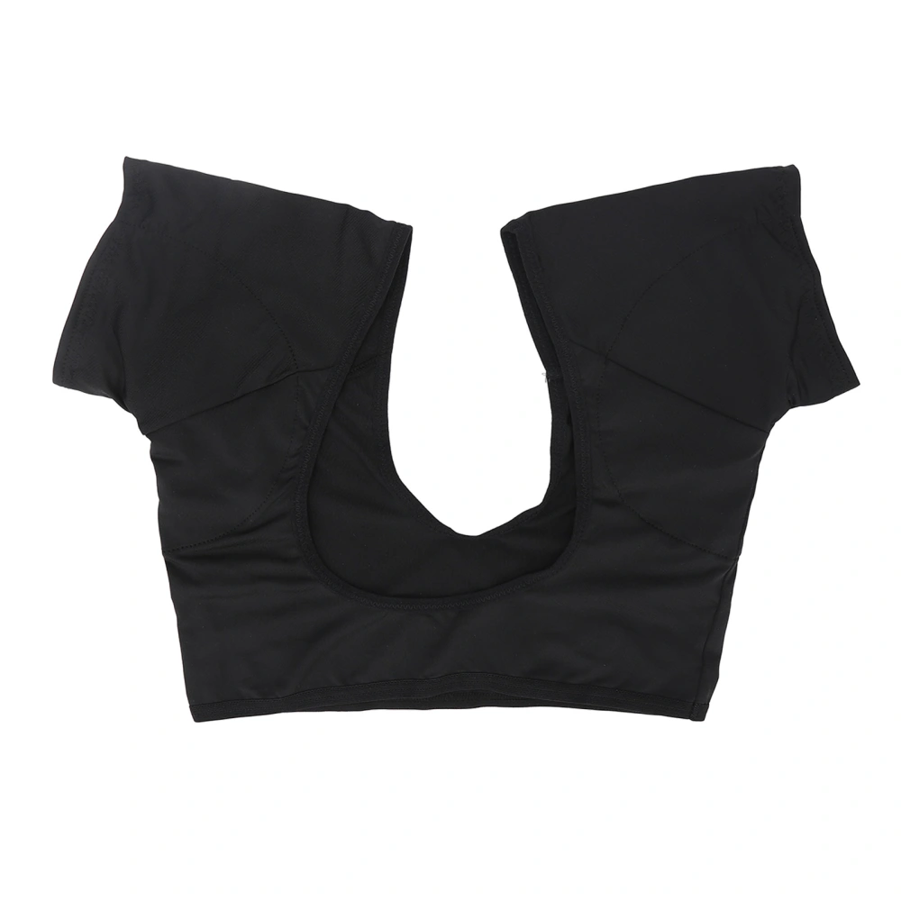 Underarm Sweat Vest Black Breathable Washable Quick Drying Armpit Sweat Pad Vest for Women Ladies M