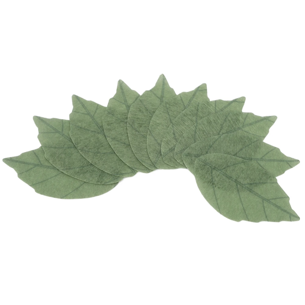 10pcs Leaf Mask Sheeet Leaf Shape Wet Compress Disposable Mask Sheet for Salons Spa Home