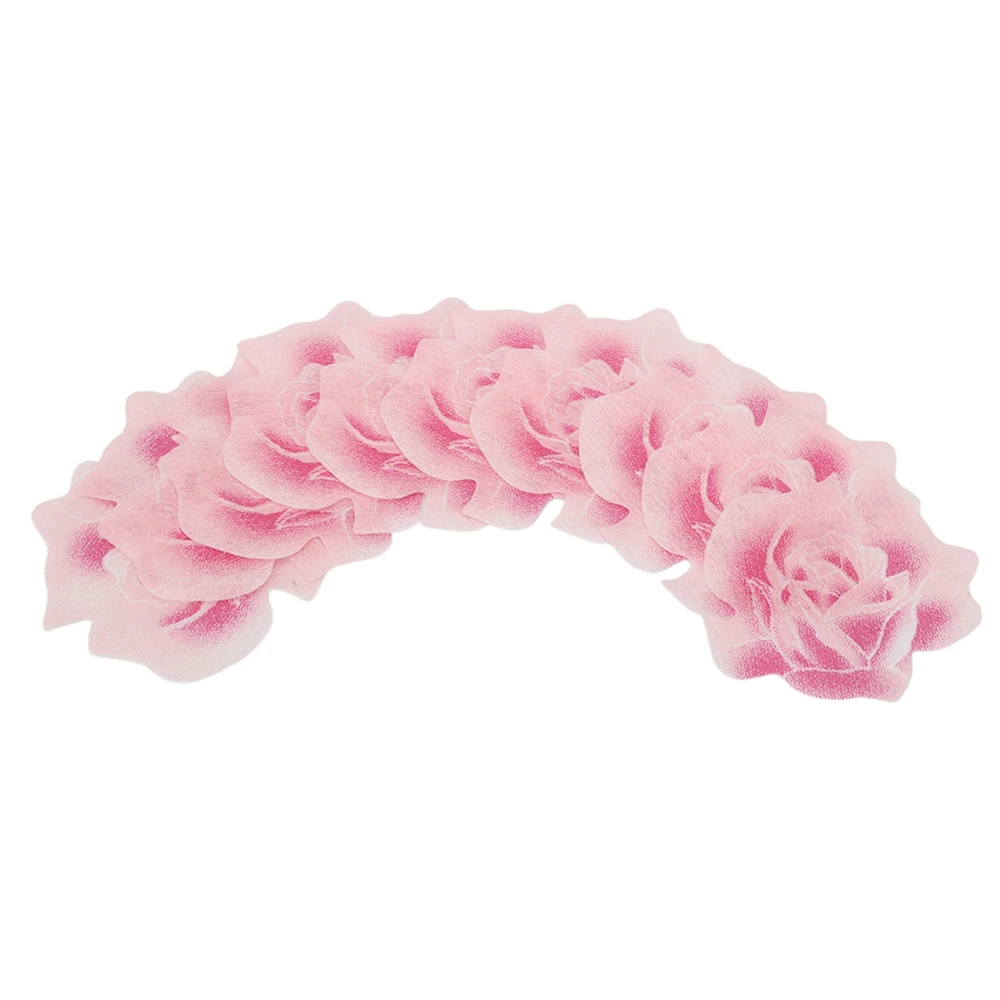 10pcs DIY Facial Mask Paper Rose Pattern Shaped Wet Compress Disposable Facial Mask Sheets