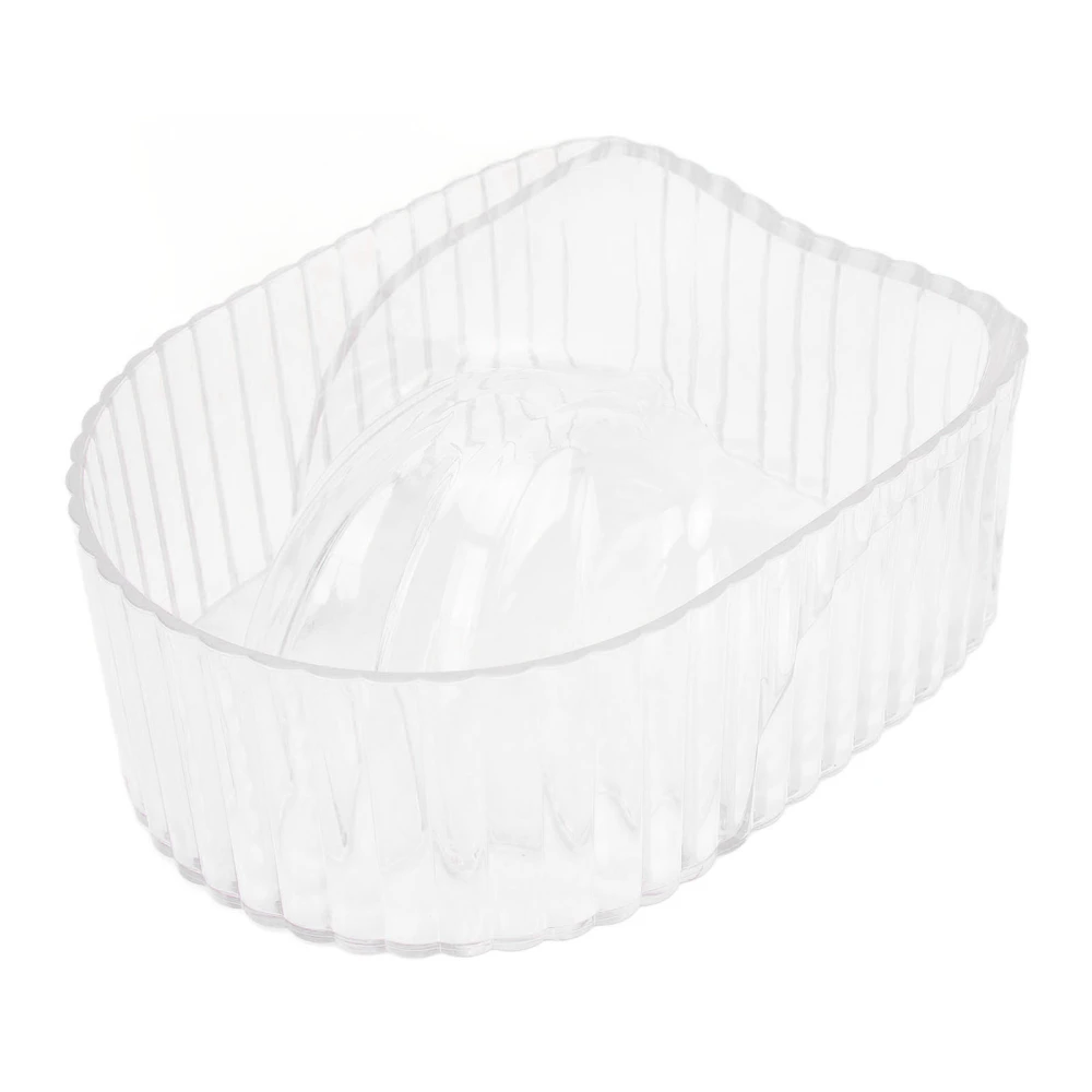 Hand Soaking Bowl Acrylic Soften Dead Skin Clean Nail Manicure Wash Soaker Tray for Beauty Salon Transparent