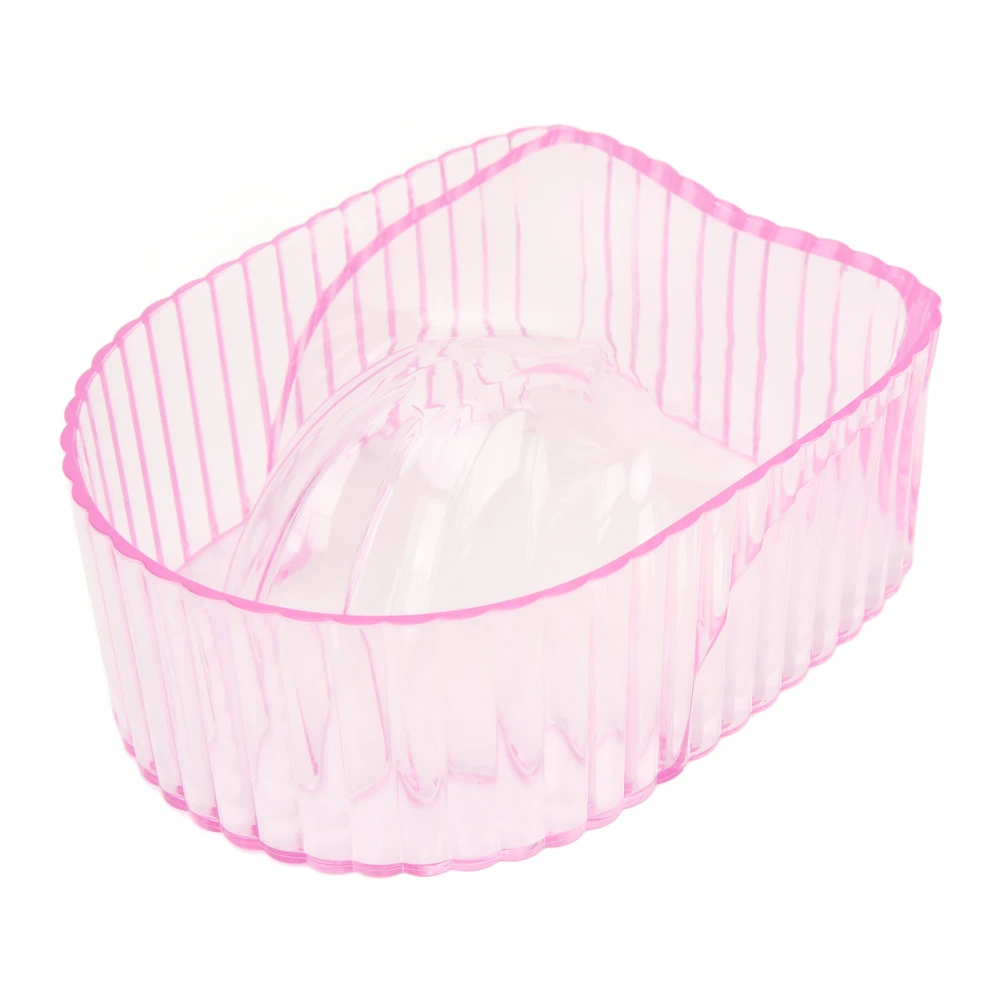 Hand Soaking Bowl Acrylic Soften Dead Skin Clean Nail Manicure Wash Soaker Tray for Beauty Salon Transparent Pink