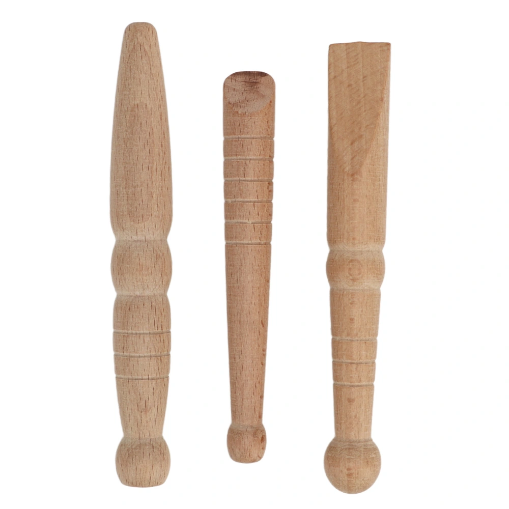 3pcs Massage Stick Traditional Wooden Foot Massage Stick Set for Relieving Soreness