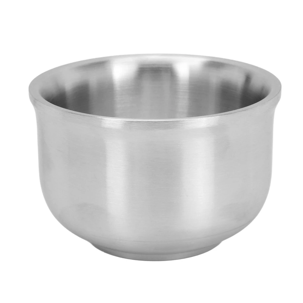 Stainless Steel Shaving Soap Bowl Professional Portable Home Hair Salon Shaving Cream Mug Cup