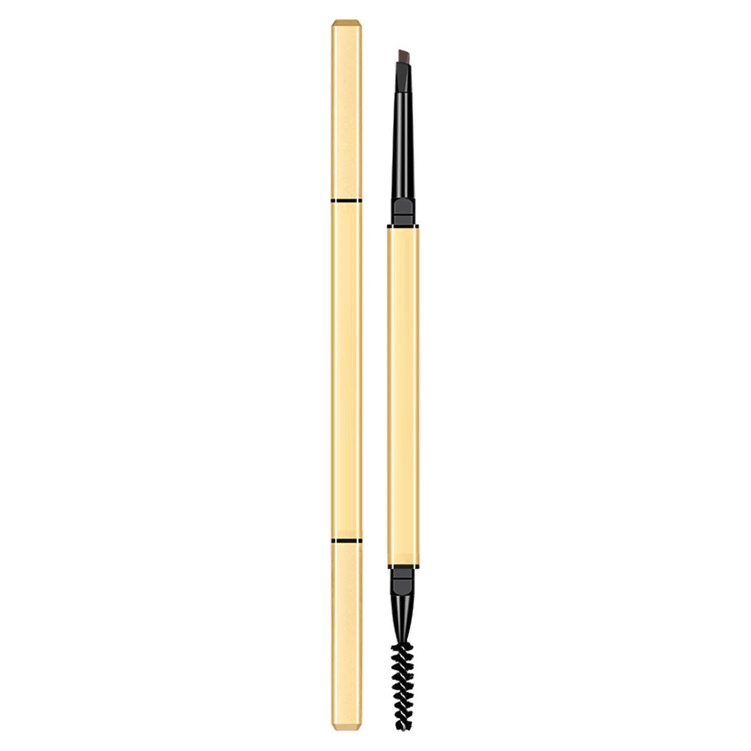 Cosmetic Eyebrow Pencil Double Headed Lasting No Smudge Makeup Eye Brow Pen for Bedroom Dark Coffee Color