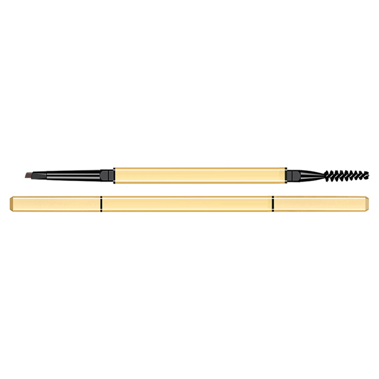 Cosmetic Eyebrow Pencil Double Headed Lasting No Smudge Makeup Eye Brow Pen for Bedroom Dark Coffee Color
