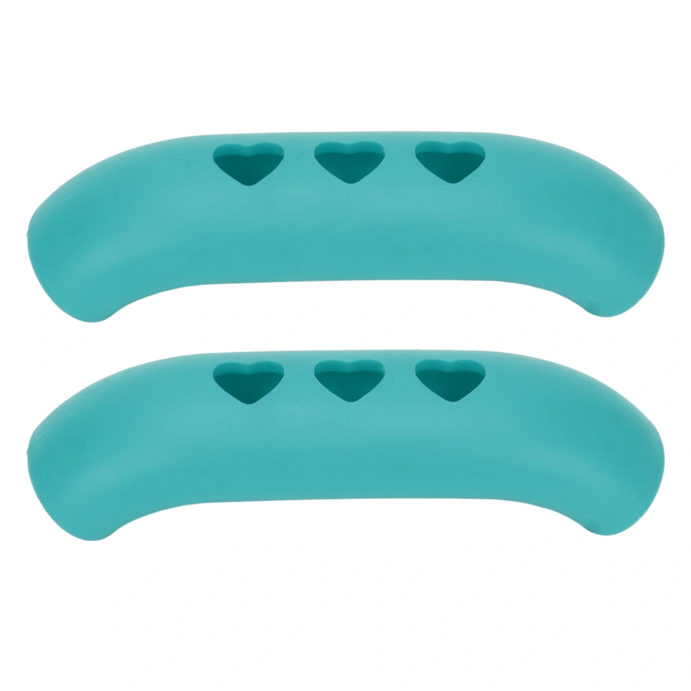 2pcs Silicone Pot Grip Handle Sleeve Heat Resistant Prevent Scald Insulated Hot Handle Holder Cover Blue