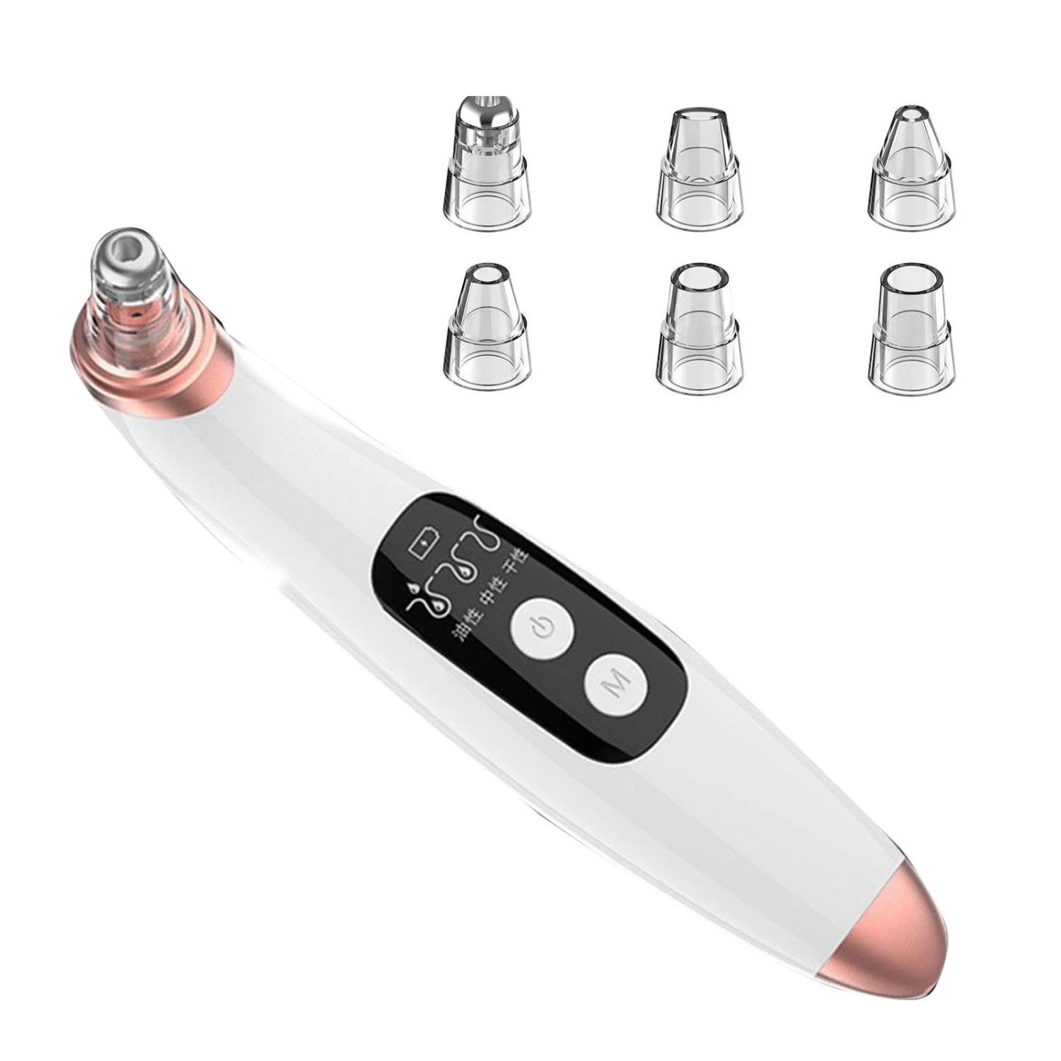 Electric Blackhead Removal Machine Deep Cleansing Pores Vacuum Cleaner with 6 Suction Heads