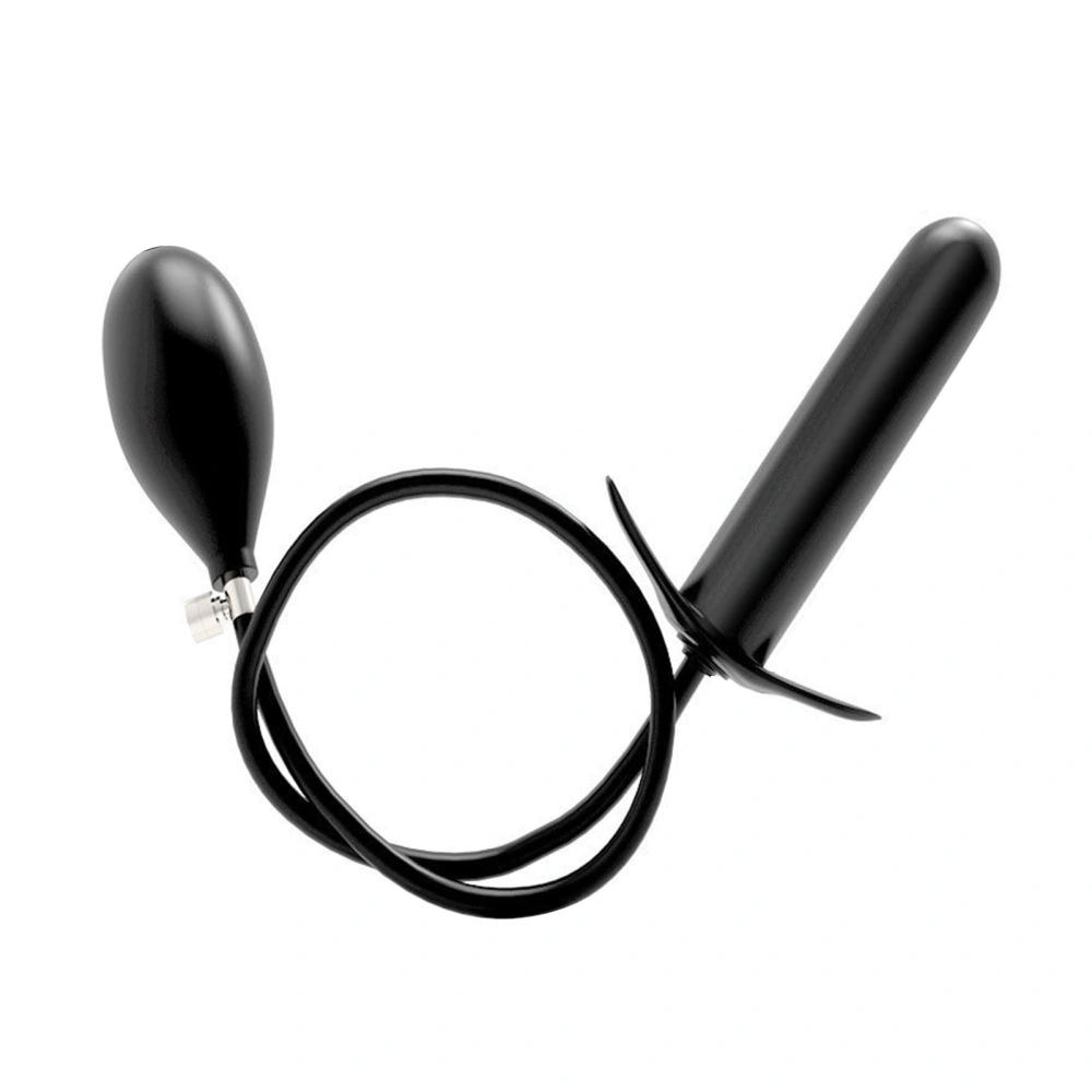 Inflatable Anal Plug Adjustable Silicone Safe Expanding Anal Plug for Adults Bedroom Black Type 3