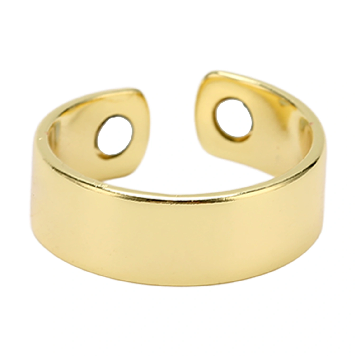 Elegant Magnetic Therapy Ring for Men Women Reduce Arthritis Pain Adjustable Lymphatic Drainage Ring Golden